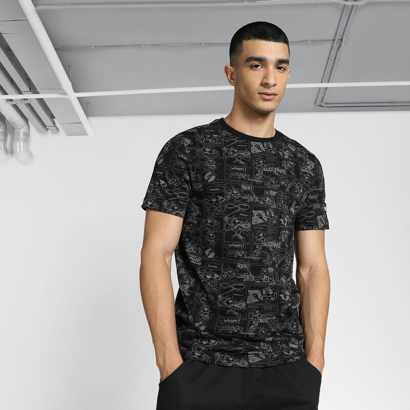 

Men's PUMA Super All Over Print Slim Fit T-Shirt