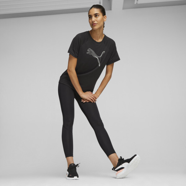 Evostripe Women's Tee, PUMA Black, large-ZAF