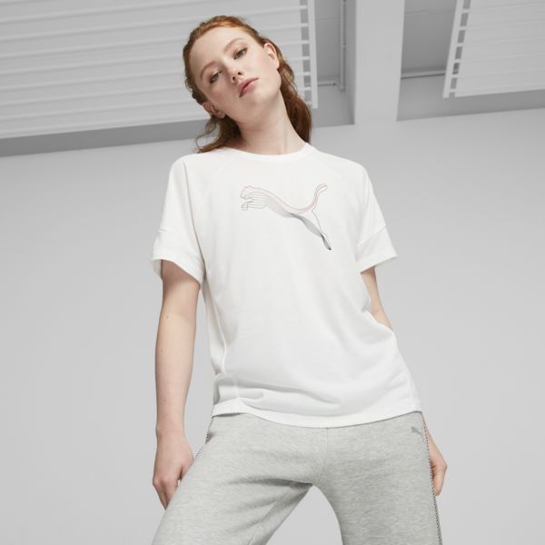 Evostripe Women's Tee, PUMA White, large-ZAF