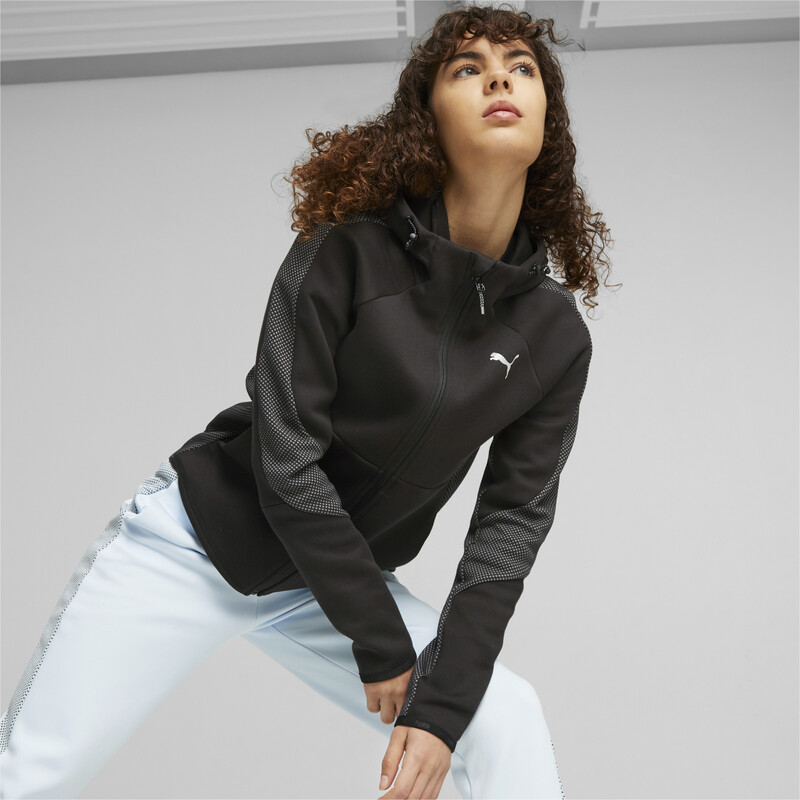 Women s PUMA EVOSTRIPE Full Zip Hoodie in Black size S PUMA