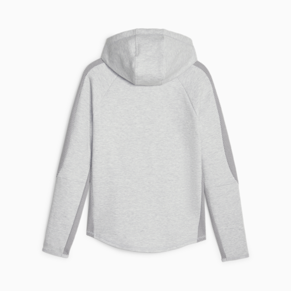 EVOSTRIPE Women's Full-Zip Hoodie, Light Gray Heather, large-ZAF