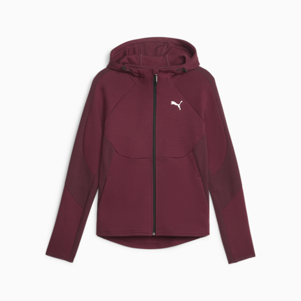 EVOSTRIPE Women's Full-Zip Hoodie, Dark Jasper, large-ZAF