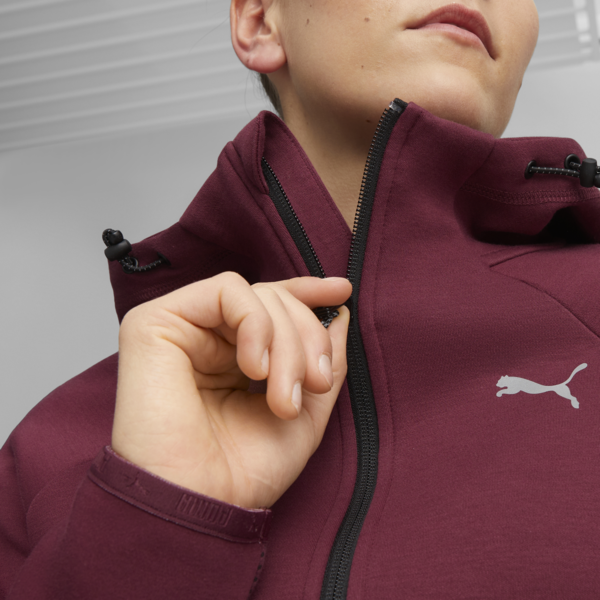 EVOSTRIPE Women's Full-Zip Hoodie, Dark Jasper, large-ZAF