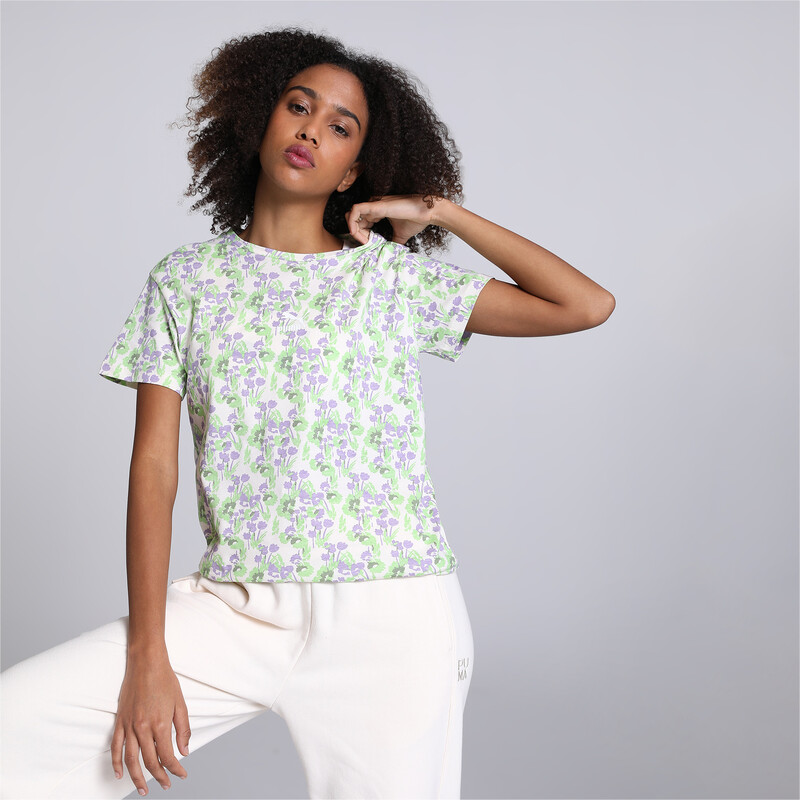 

Women's PUMA Floral Print Crew-Neck Relaxed Fit T-Shirt