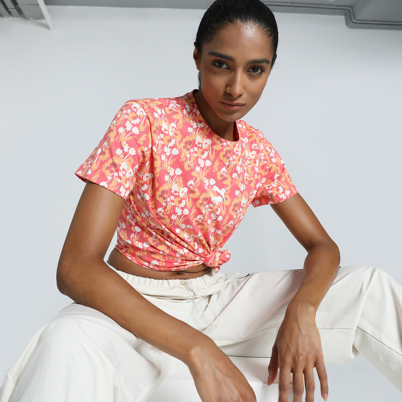 

Women's PUMA Floral Print Crew-Neck Relaxed Fit T-Shirt
