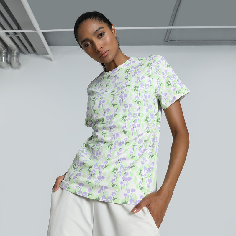 

Women's PUMA Floral Print Crew-Neck Relaxed Fit T-Shirt