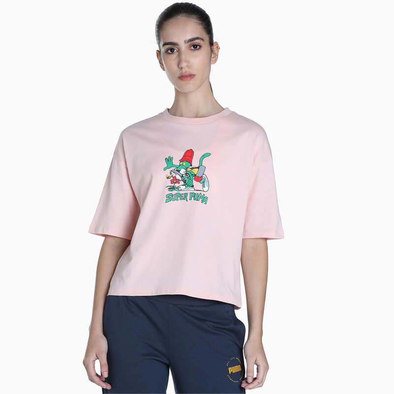 Women's PUMA Super Graphic T-Shirt in Pink size XXL | PUMA | Sena Nagar ...