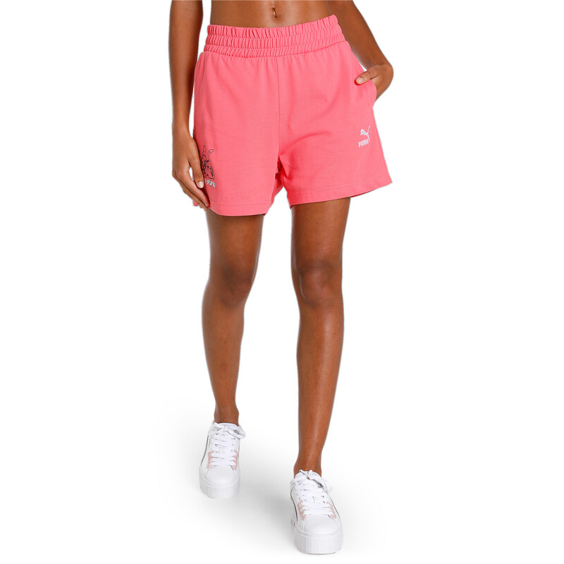 Women's PUMA Graphic Regular Fit Shorts in Black size M | PUMA ...