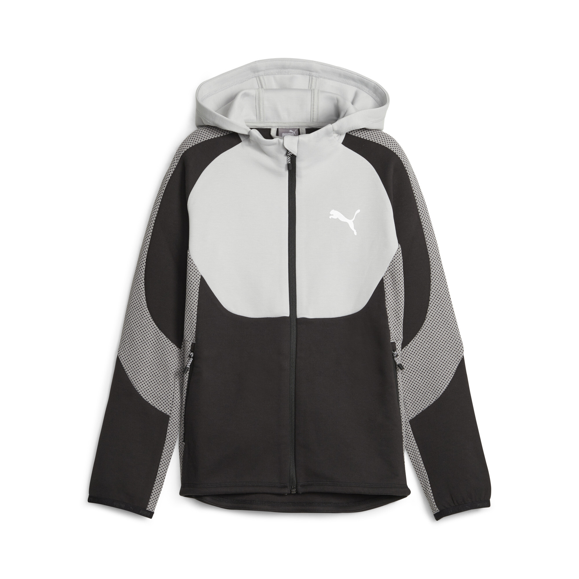 PUMA Evostripe Full-zip Hoodie In Gray, Size 13-14 Youth