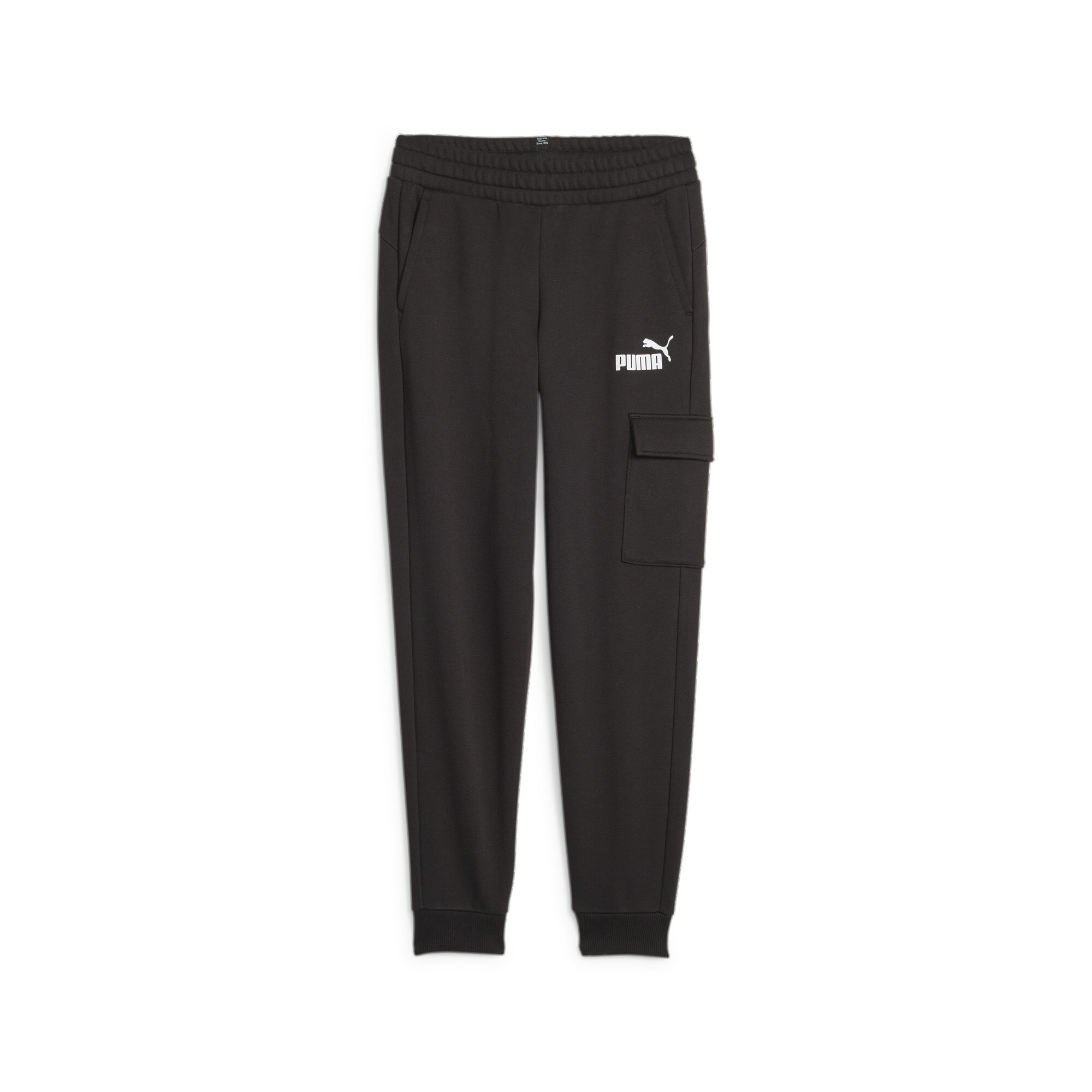 Men's Puma Essentials Youth Cargo Pants, Black, Size 4-5Y, Clothing