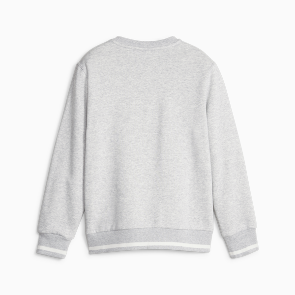 PUMA SQUAD Youth Sweatshirt, Light Gray Heather, large-ZAF