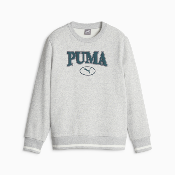 PUMA SQUAD Youth Sweatshirt, Light Gray Heather, large-ZAF