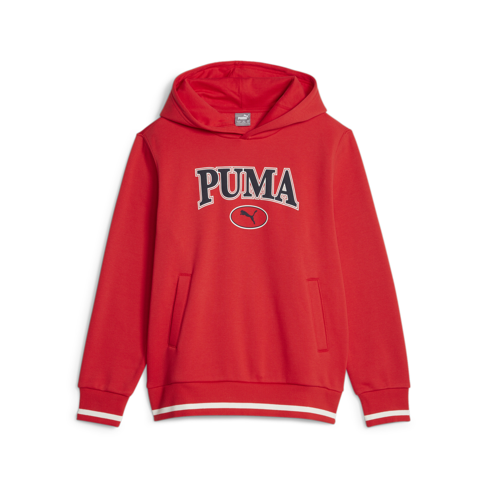 Men's Puma SQUAD Youth Hoodie, Red, Size 9-10Y, Clothing