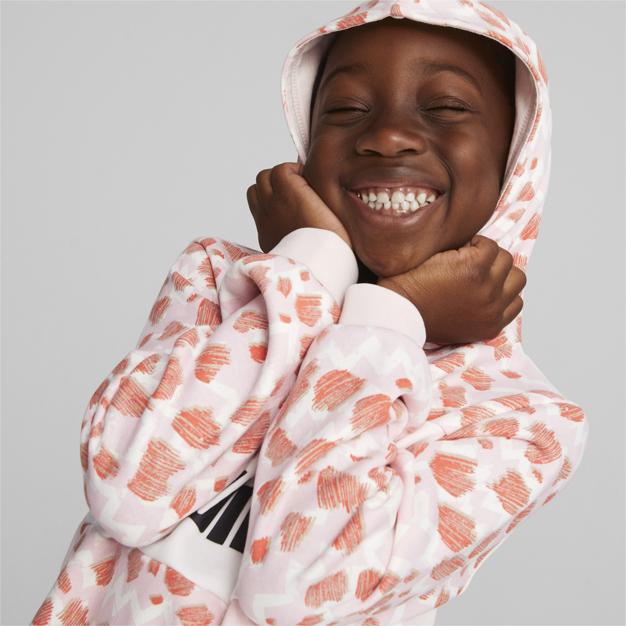 Puma Essentials Mix Match Kids' Hoodie, Pink, Size 2-3Y, Clothing