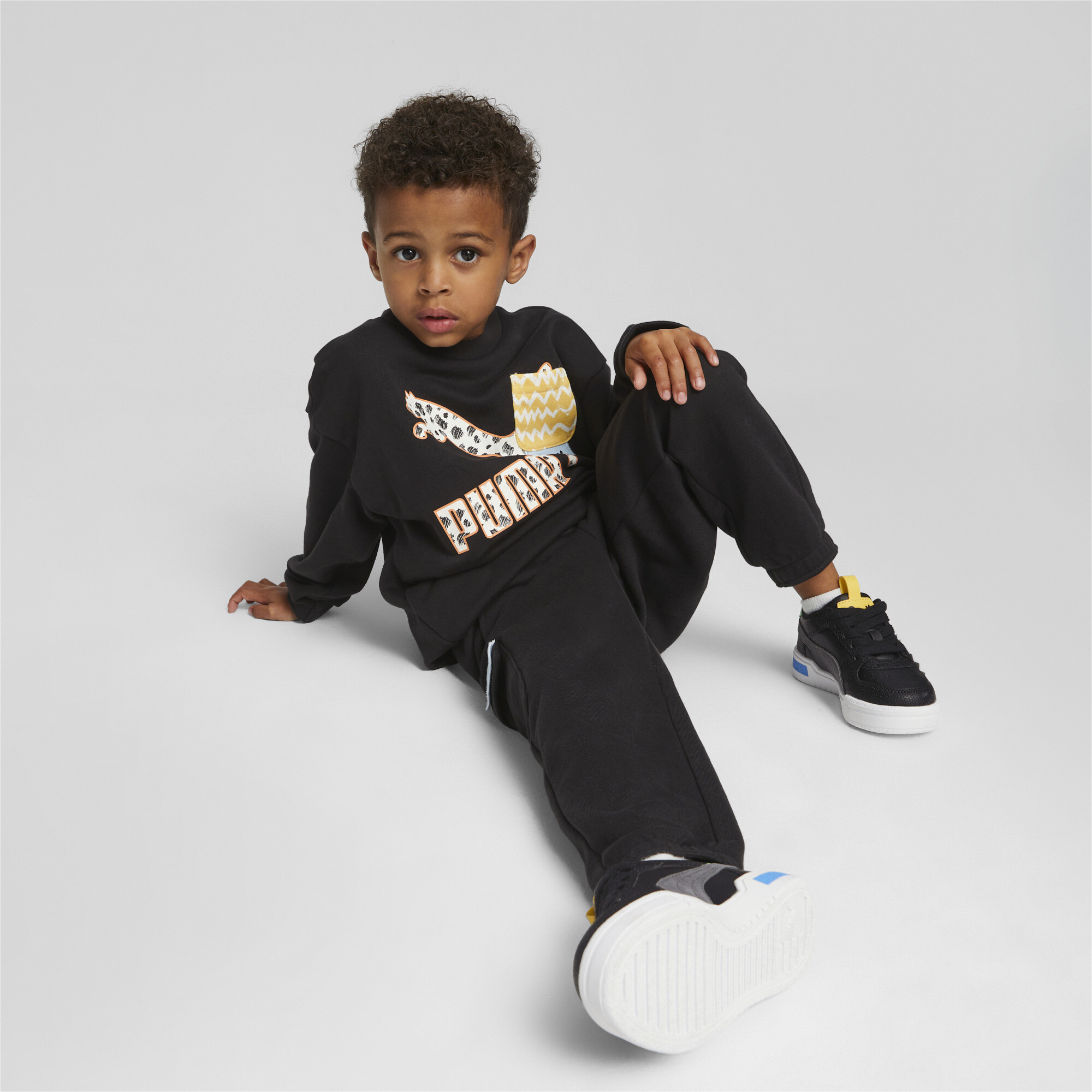 PUMA Classics Mix Match Sweatshirt In Black, Size 4-5 Youth