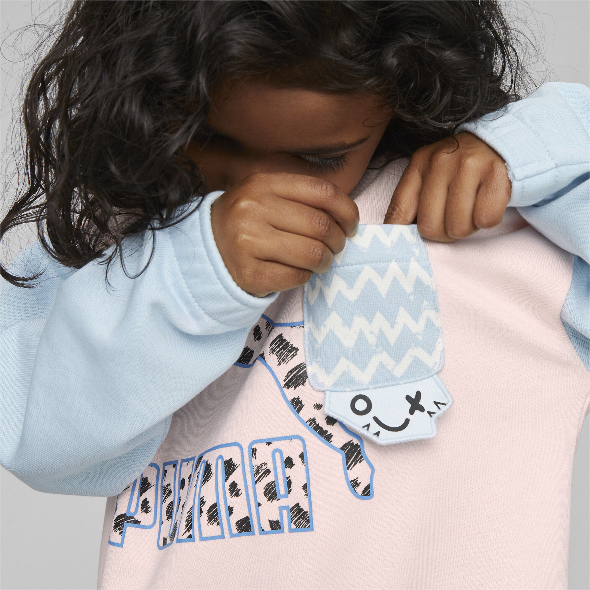 Kids' PUMA Classics Mix Match Sweatshirt In Pink, Size 2-3 Months