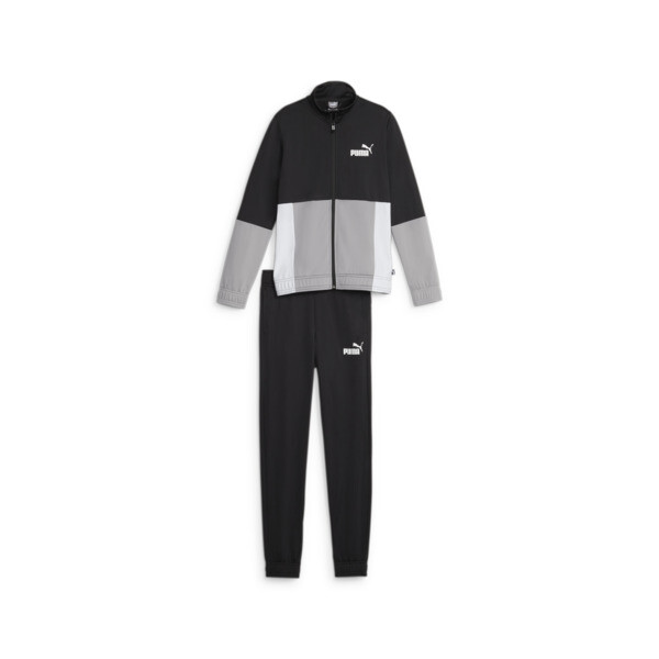 Colorblock Youth Poly Suit, PUMA Black, large-ZAF