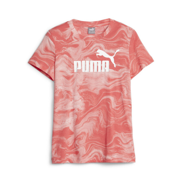 Puma Kids' Essentials+ Marbleized Girls' T-shirt In Peach Smoothie