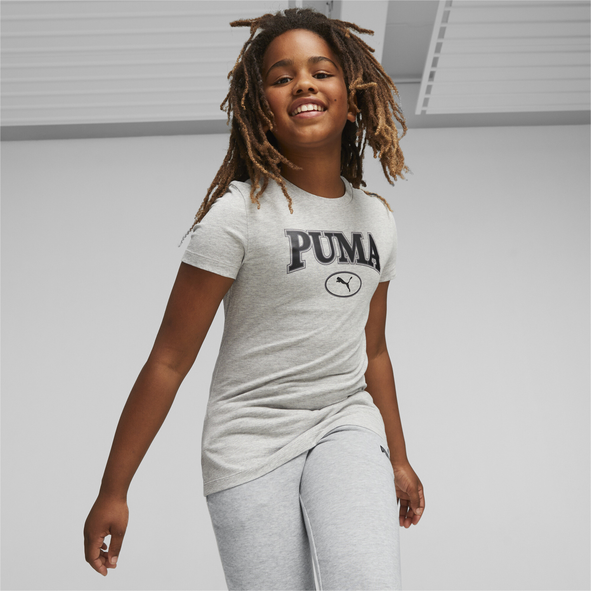 PUMA SQUAD Graphic T-Shirt In Heather, Size 15-16 Youth