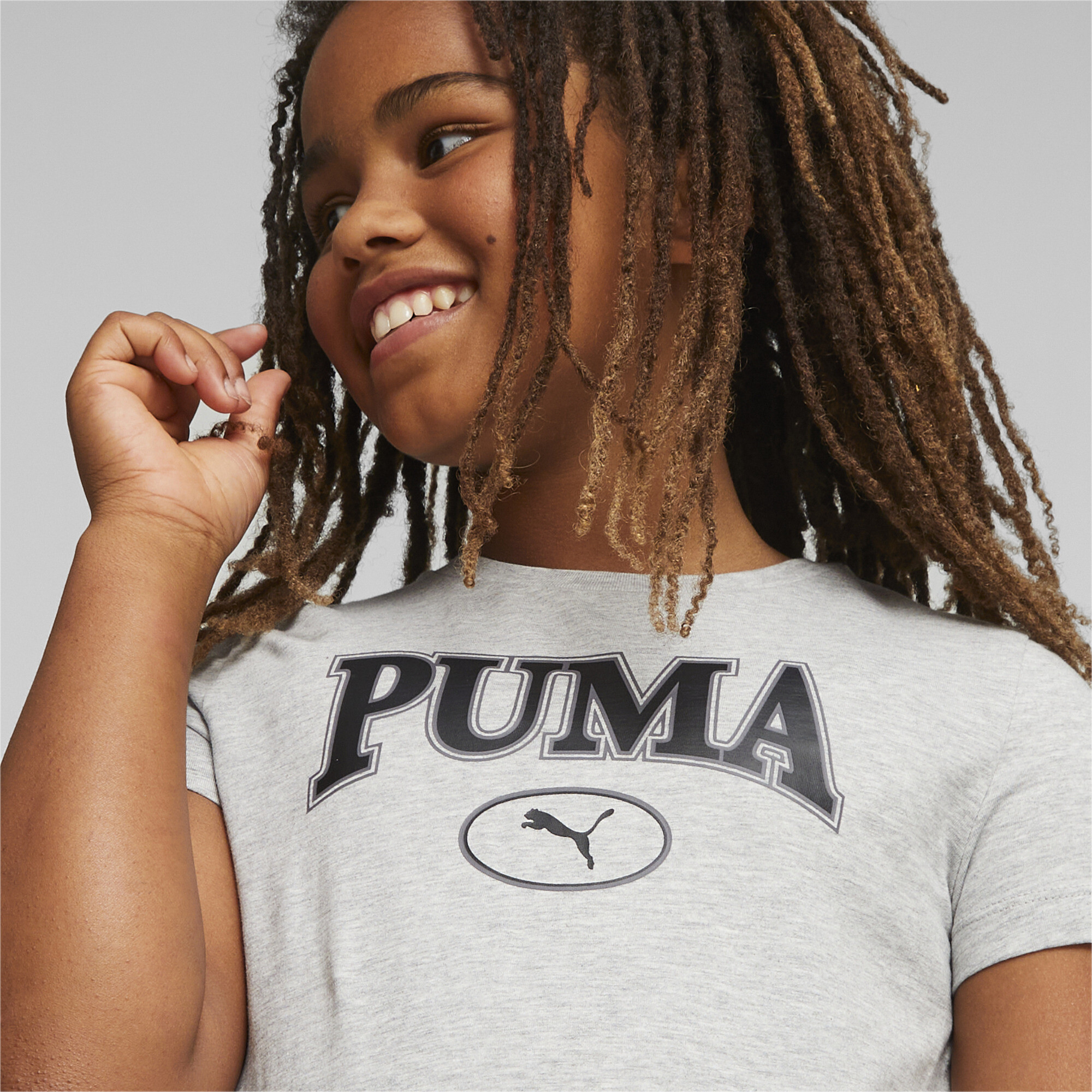PUMA SQUAD Graphic T-Shirt In Heather, Size 15-16 Youth