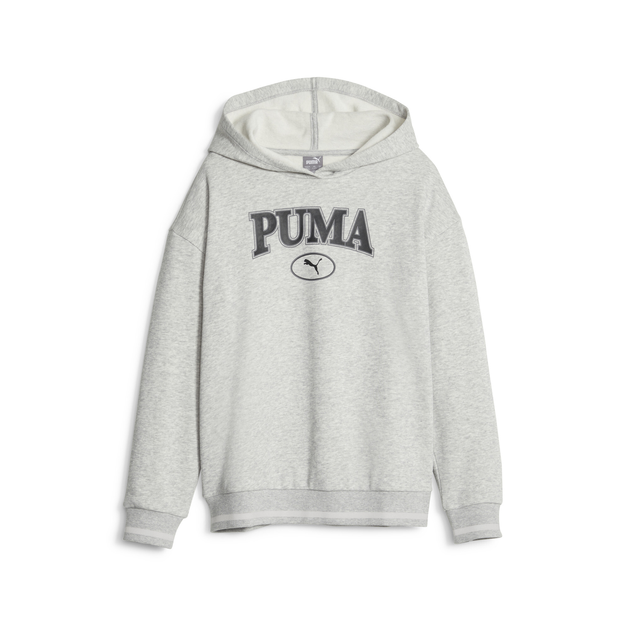 PUMA SQUAD Hoodie In Heather, Size 11-12 Youth, Cotton