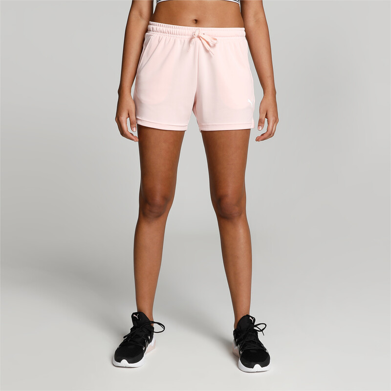 Women's PUMA RTG Interlock Regular Fit Shorts in Pink size L