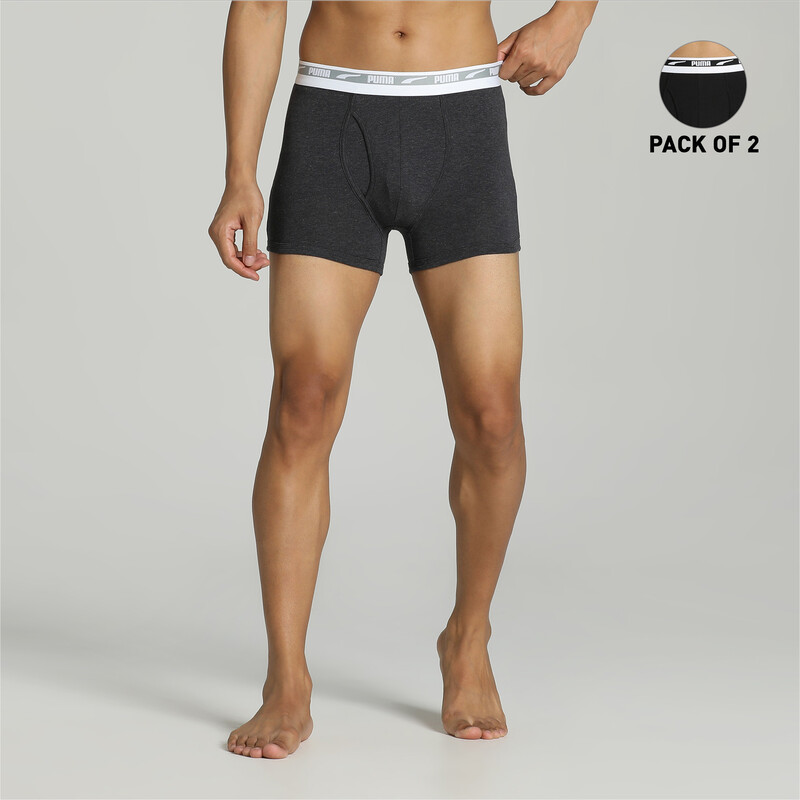 

Men's PUMA Stretch Plain Trunks Pack Of 2 With EVERFRESH Technology