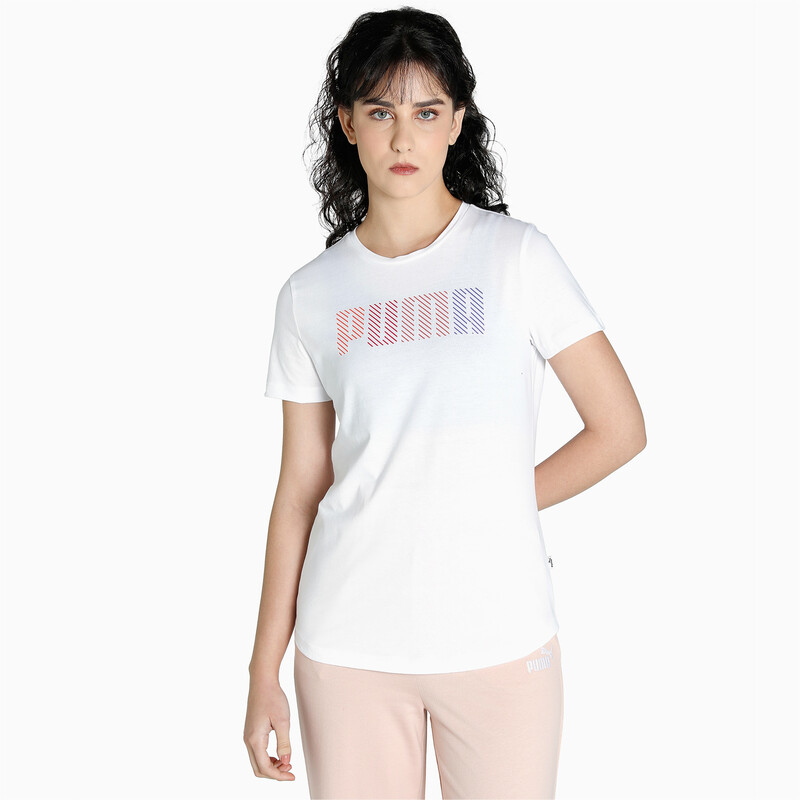 

Women's PUMA Multicolor Logo Regular Fit T-Shirt, White
