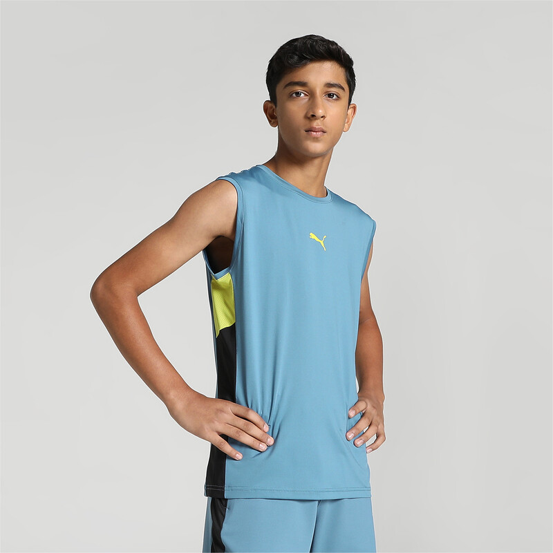 PUMA X One8 Active SL Youth Regular Fit Tank Top in Deep Dive size 13-14Y