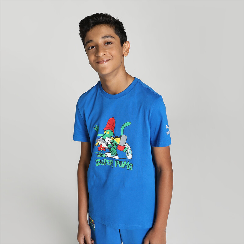 

PUMA Super Graphic Youth Regular Fit T-Shirt, Blue