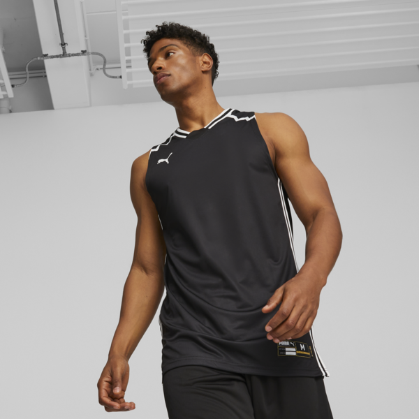 Camiseta de básquet Hoops Team para hombre, PUMA Black, large-ARG