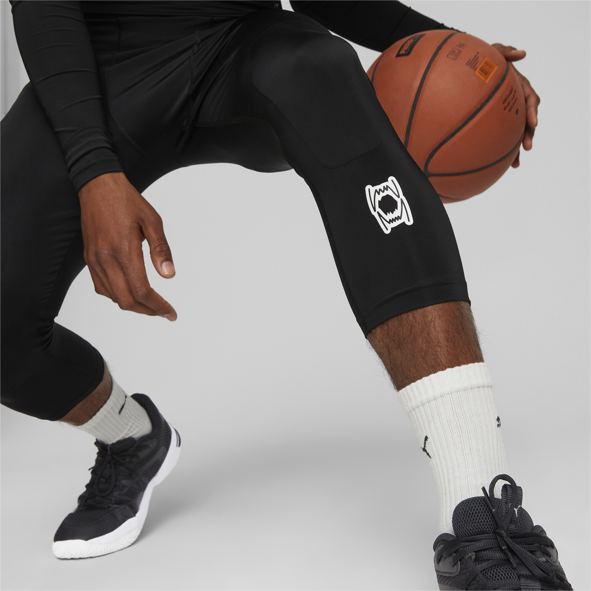 PUMA Hoops Team basketbaltrainingsbroek voor Heren, Zwart, Maat XXL thumbnail 4