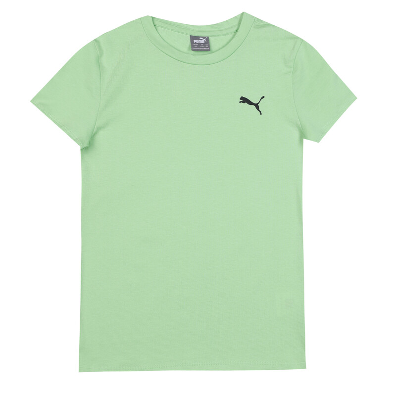 PUMA Girl's T-Shirt & Shorts Set in Gray/Green size 9-10Y
