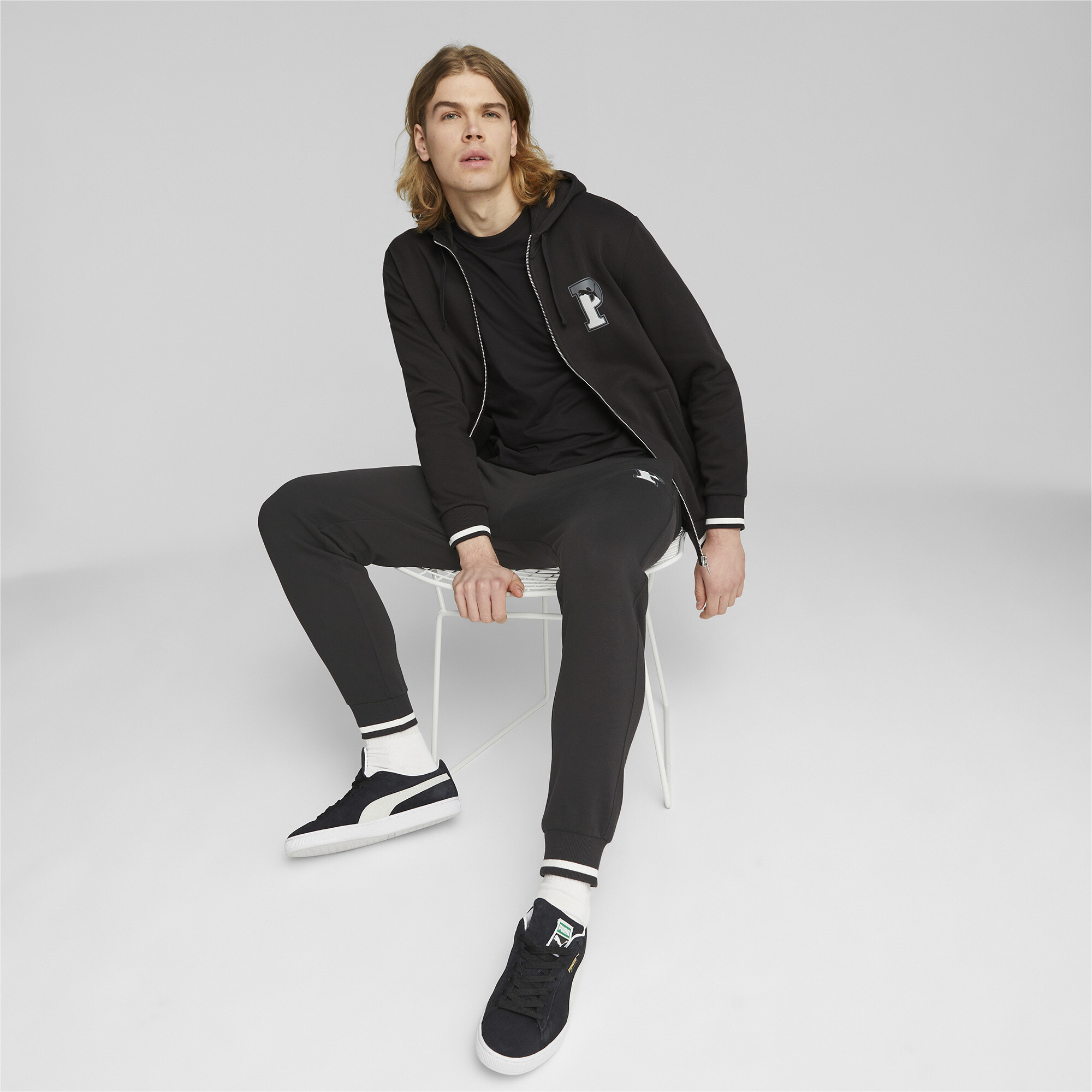 Puma joggers shop mens hoodie