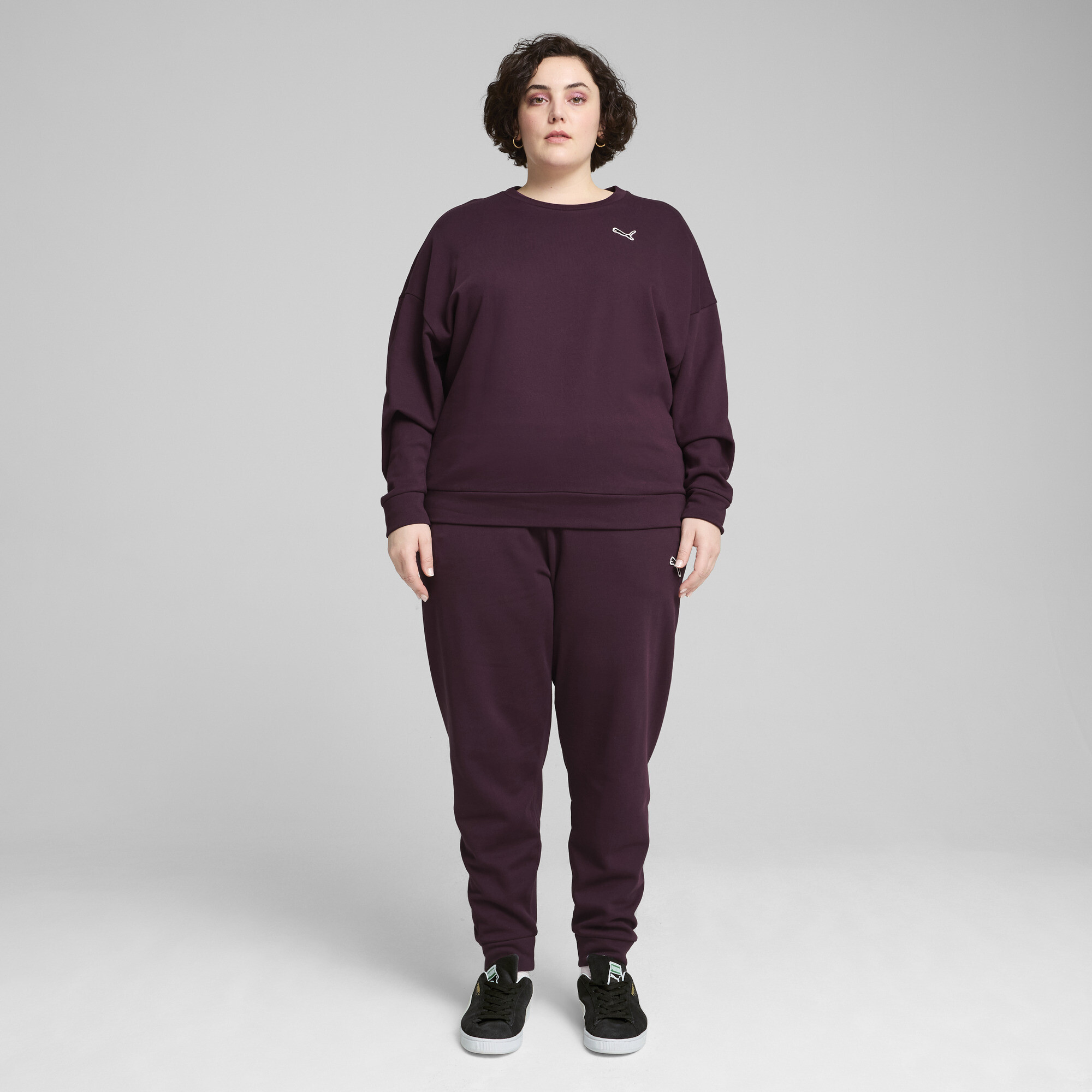 Women's Puma BETTER ESSENTIALS Crew, Purple, Size 3XL, Clothing