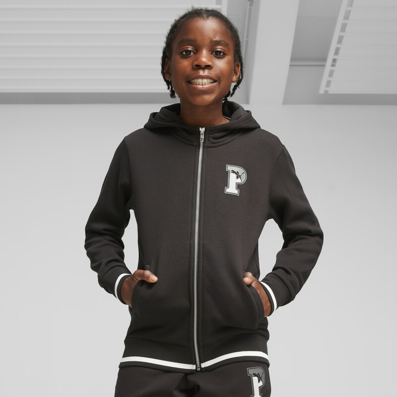 

PUMA SQUAD Youth Full-Zip Fleece Hoodie, Black