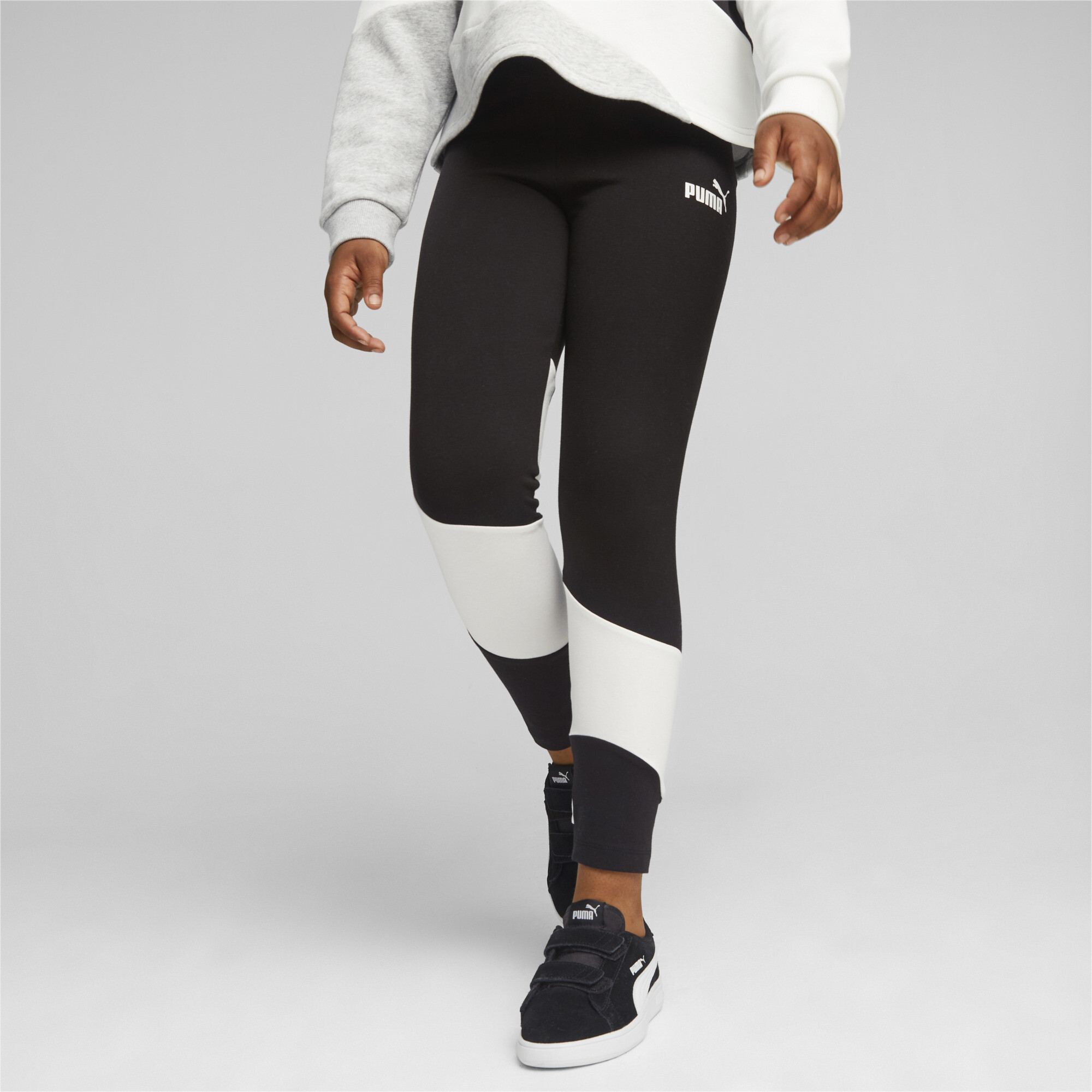 Women's Puma POWER Youth Leggings, Black, Size 11-12Y, Clothing