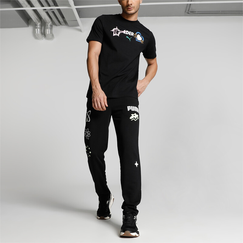 Men's PUMA X1DER Graphic Regular Fit Pants, Black