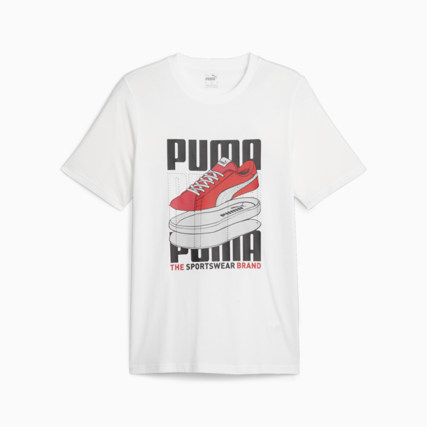 Camiseta Sneaker GRAPHICS para hombre, PUMA White, large-MEX