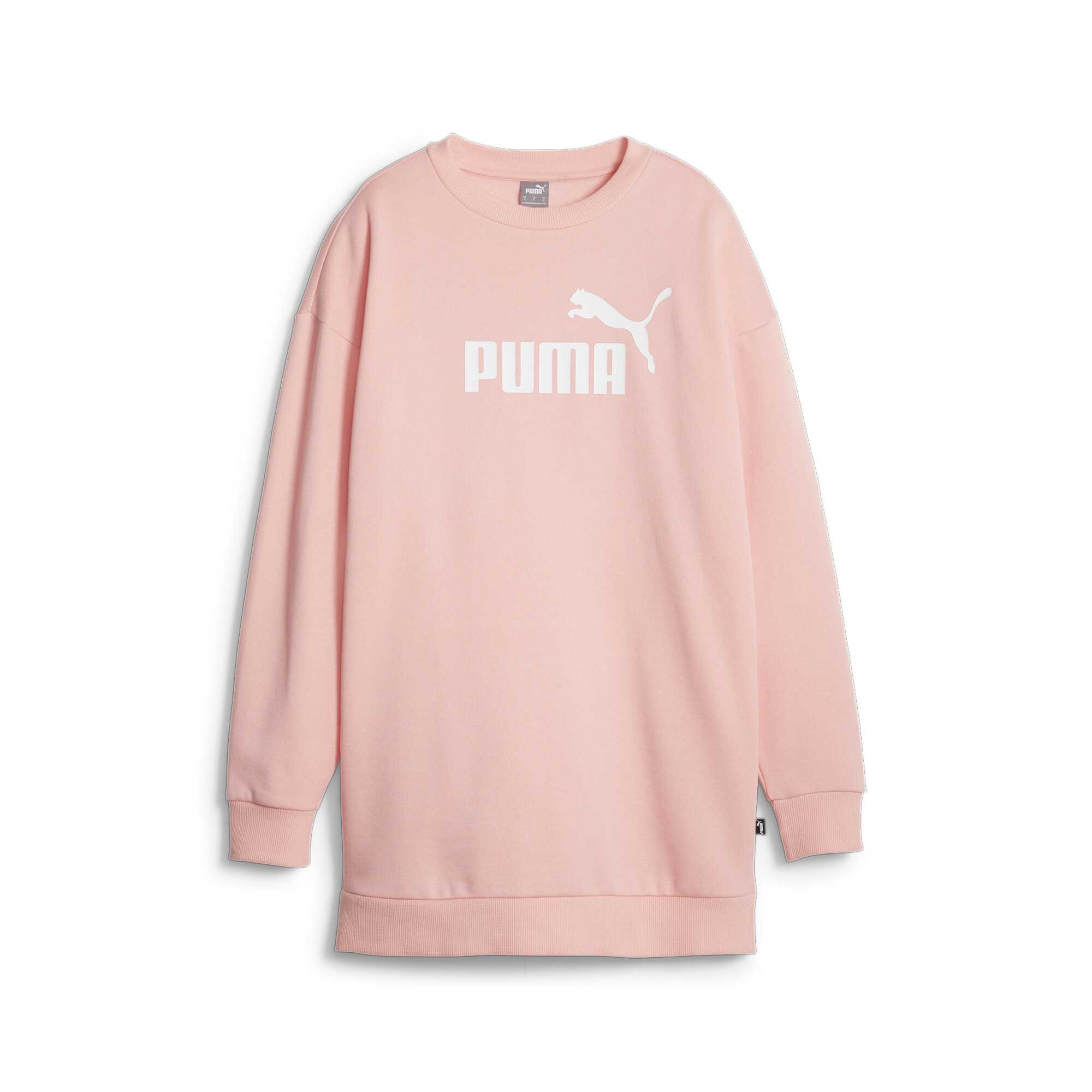 Women's Puma ESS+'s Crew Shirt Dress, Pink, Size M, Clothing