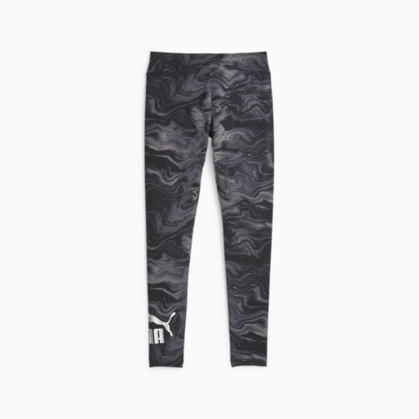 ESS+ MARBLEIZED Women's Leggings, PUMA Black, large-ZAF