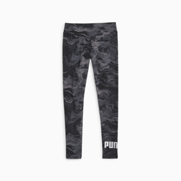 ESS+ MARBLEIZED Women's Leggings, PUMA Black, large-ZAF