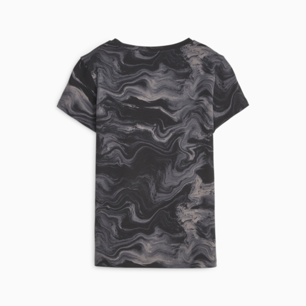 ESS+ MARBLEIZED Women's Tee, PUMA Black, large-ZAF