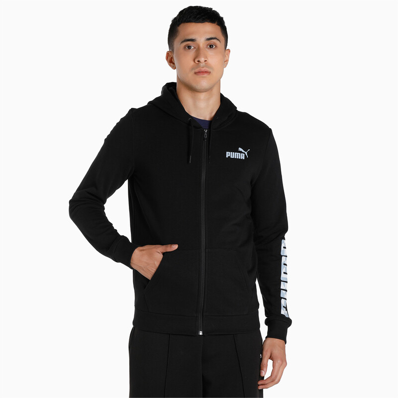 

Men's PUMA Knitted Gingham Logo Slim Fit Jacket