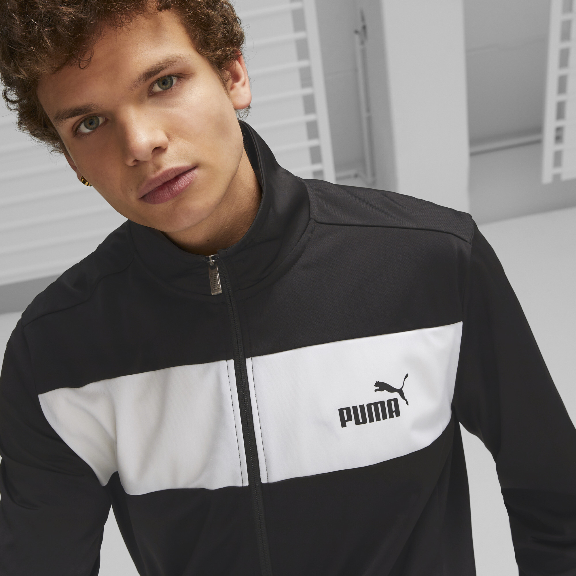 Men's Puma Men's Poly Tracksuit, Black, Size M, Clothing