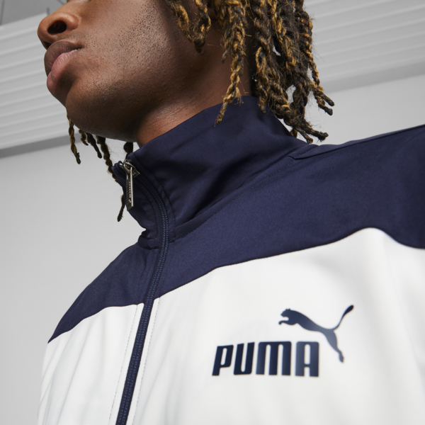 Men's Poly Tracksuit, PUMA Navy, large-MEX