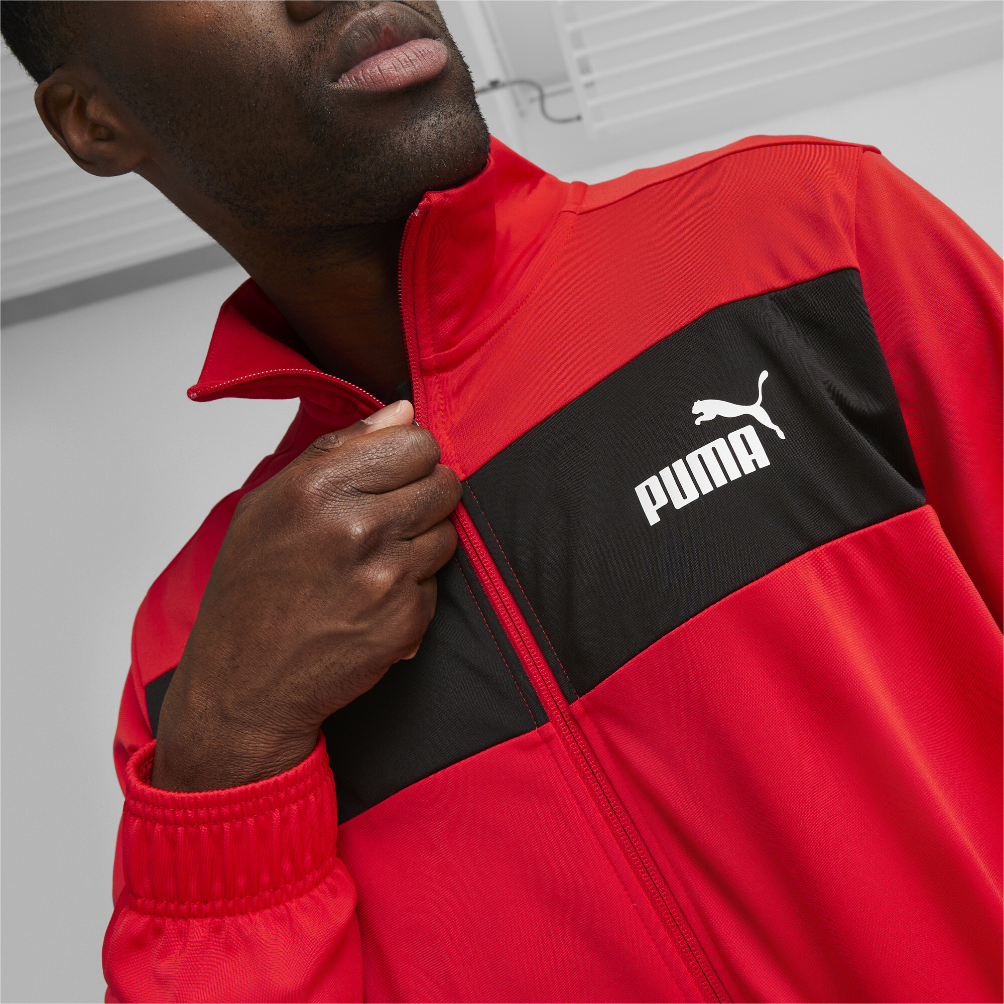 Men's Puma Men's Poly Tracksuit, Red, Size 3XL, Clothing