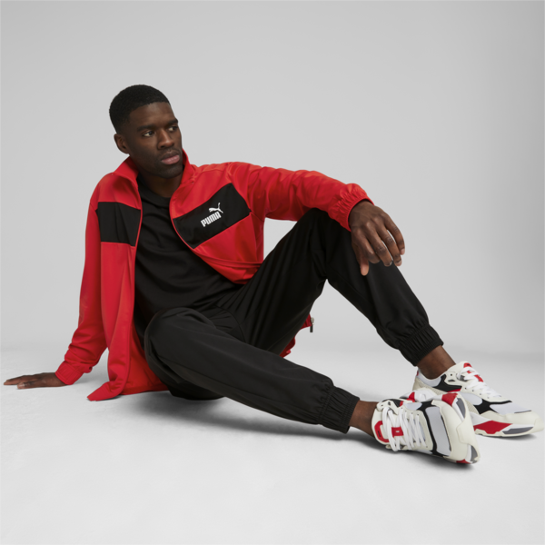 Men's Poly Tracksuit, For All Time Red, large-MEX