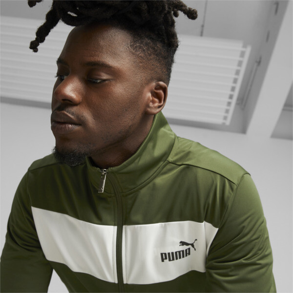Green puma tracksuit mens 2025