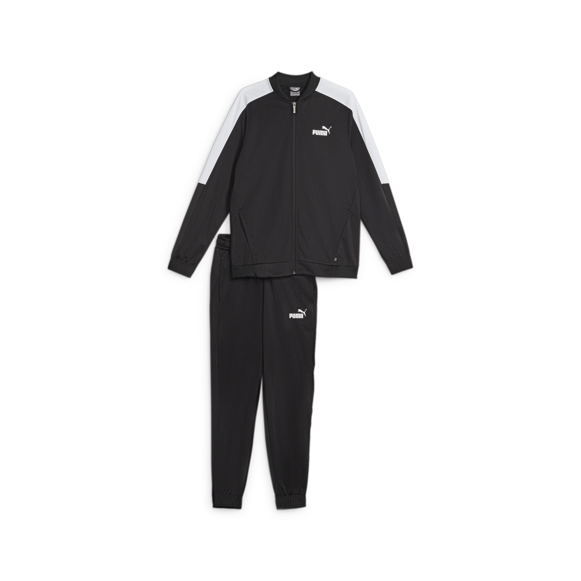Men's Puma Men's Baseball Tricot Suit, Black, Size XL, Clothing